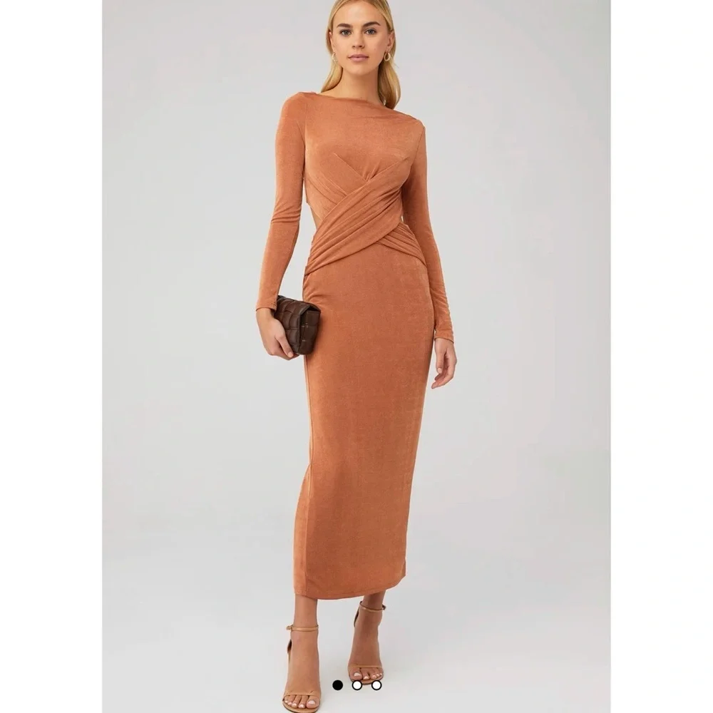 Significant Other Rosie Crisscross Cutout Midi
Dress in Caramel NWT - Picture 6 of 11